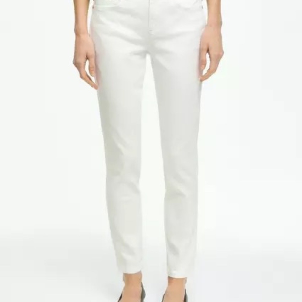 Brooks Brothers Janie Fit Stretch Cotton White Jeans 12